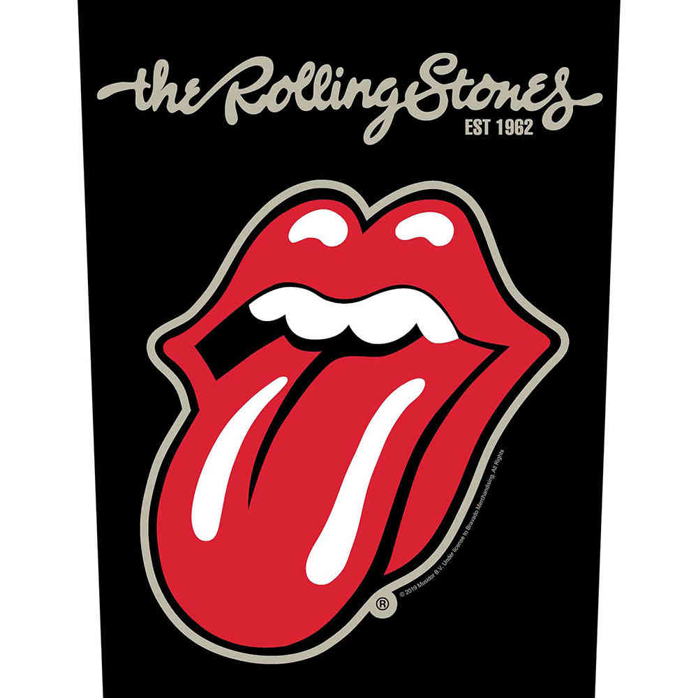 The Rolling Stones - Plastered Tongue Rückenaufnäher - Schwarz